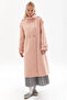 Premium Wool Herringbone Patterned Coat Powder - 5