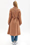 Premium Wool Raglan Sleeve Belted Coat Camel - 7