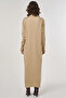 Half Turtleneck Knitwear Dress Stone - 5
