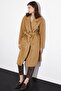 Premium Wool Stitching Detailed Coat Camel - 5