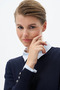 Half Turtleneck Knitwear Dress Navy Blue - 7