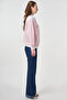 Stripe Pattern Cotton Blouse Fuchsia - 6