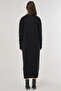 Half Turtleneck Knitwear Dress Black - 5