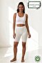 3-Pack Women's White 100% Cotton Heart Hole Lace Long Shorts Panties - 2