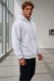 Men's White Hooded Cotton Sweatshirt