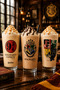 Set of 3 Harry Potter Printed Glass Cups Hogwarts Themed Transparent Design Daily Use 570 Cc Boxed Delivery