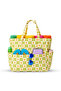 2 Years Warranty - Large Size Floral Pattern Women's Beach Bag with Multiple Compartments - Waterproof Zippered Beach Bag