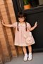 My Little One's Cicileri Muslin Baby Collar Rabbit Bag Girl's Dress - Powder