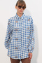 3900 Oversize Long Basic Shirt - B.Navy Blue