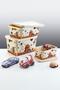 Set of 3 Stafi Patterned Box with Lid Space (4.5-12-18 Lt)