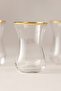 Pure gold gilded imported thin 6-piece tea cup set 120 cc