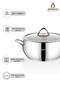 10 Piece Big Steel Stainless Steel Deep Pot Set with Glass Lid - 5