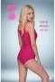 Women's Lace Detailed Fuchsia Crop Top and Bottom Set (Tank Top + Slip) - 6