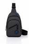 Unisex Crossbody Bag Chest Bag Single Arm Shoulder Bag with Headphone Outlet Bodybag Daily - 6