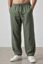 Men's Baggy Loose Fit Khaki Linen Trousers Lightweight and Comfortable - 6