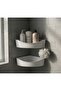 2-Piece White Adhesive Product - 27x19x8 Bathroom Shelf Triangle - 5