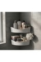 2-Piece White Adhesive Product - 27x19x8 Bathroom Shelf Triangle - 8