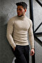 Men's Slim Fit Turtleneck High-Neck Knitwear Sweater - 4