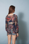 Blazer with Patterned Belt Detail - 4