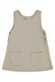 Civil Girl's Dress with Pompom Collar |   Stamped Long Sleeve Printed |   School Nursery and Daily Use - Beige - 5