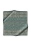 100% Twill Silk Textured Pattern Mint Green - Water Green Color 90X90 Scarf Edge Stitching Shape Hand Stitched - 7