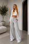 Sweatpants Gray Loose Legs Comfortable Stretchy Fabric Everyday - 3