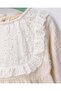 Baby Girl Patterned White Dress with Ribbon - 3