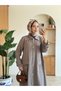 Tencel Shirt with Collar Pockets and Button Detail, Two-Piece Set - 6