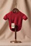 Red Cool Printed Dog Sweatshirt – Cotton Dog Outfit with Leash Hole - 3