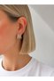 Steel Rose Gold Fitted Stone Triple Look Hannelore Hoop Earrings -No Tarnishing-