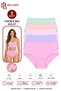 Women Panties Lycra Stretchy Cotton Fabric High Waist Panties Soft Colors - 4