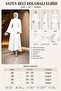 Modest Belted Satin Evening Dress - 2