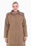 Women's Large Size Hooded 142 Cm Mink Quilted Coat 1022 - 2