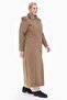 Women's Large Size Hooded 142 Cm Mink Quilted Coat 1022 - 3