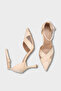 Patsy Mid-Heeled Open-Back Satin Pointed-Toe Women's Shoes - 4