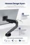 17-34" Lynx Series Gas Piston Single Monitor Arm 10 kg Vesa Compatible Gray - 4