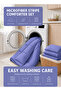 Stripe Comforter Set- Ultra Soft Brushed Microfiber Fabric, Soft Siliconized Fiber Filling - 6