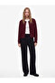Hair Braid Textured Buttoned Regular Fit Crew Neck Long Sleeve Knitwear Cardigan