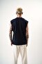 Men's Basic Zero Sleeve Oversize T-Shirt Indigo - 3