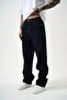 Men's Washed Baggy Trousers Navy Blue - 2