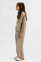 8-14 Years Old Cool Lucky Girl's 3-Piece Set - Mink - 2