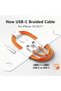 1m 3PCS-Orange 3Pcs 1M 60W Type-C Braided Fast Charging Cable Durable Weave USB-C Data Cord For iPho - 3