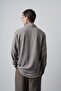 Men's Embroidery Detailed Long Sleeve Aerobin Oversized Shirt - 4