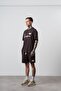 Men's Countryman Embroidered Regular Fit T-Shirt Shorts Set Coffee - 2
