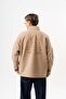 Men's Ffb Half-Zip Oversize Fleece Jacket Beige - 3