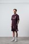 Men's Countryman Embroidered Regular Fit T-Shirt Shorts Set Burgundy - 2