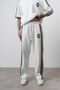 Men's Stripe Detailed Baggy Sweatpants Ecru