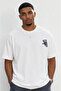Men's Itsbyzey Embroidery Detailed Oversize T-Shirt Ecru - 3