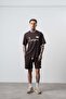 Men's Countryman Embroidered Regular Fit T-Shirt Shorts Set Coffee