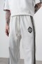 Men's Stripe Detailed Baggy Sweatpants Ecru - 5